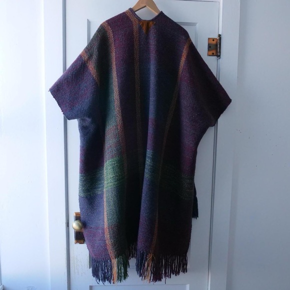 SOLD ✨ please do not purchase ✨80s/90s plaid poncho - Picture 7 of 8